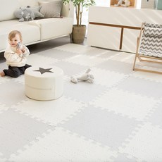 리코코 스마트 유아퍼즐매트 S4 사각형타입 4p + 실리콘 양면 접착스티커, 아이보리 홈인테리어/놀이/다용도매트 반품 최저가 18,000원