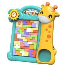 조이키즈 기린 테트리스 3D 블록칠판 3in1 숫자 동물빙고 큐브맞추기 입체퍼즐 보드게임 세트, 그린, 1개 완구/취미/신생아/영아완구 반품 최저가 18,900원