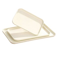 오엔리빙 젠스타일 다용도 사각 트레이 쟁반 3종 세트, 화이트, 1세트 주방용품/쟁반/베드트레이 반품 최저가 6,090원