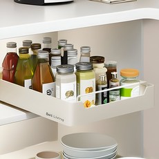 셀리빙 양념통 정리 주방 싱크대 슬라이딩 선반, 화이트, 1개 주방용품/주방수납/정리 반품 최저가 12,230원