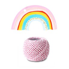 인디케이 수채화 무지개 텍 100p + 화이트핑크 트와인끈 18m, 혼합색상, 1세트 문구/오피스/데코/포장용품 반품 최저가 8,820원