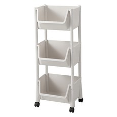 로이홈 다용도 주방 오픈형 선반 트롤리 3단 일반타입, 화이트 홈인테리어/싱글하우스 반품 최저가 7,450원