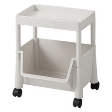 로이홈 다용도 주방 오픈형 선반 트롤리 테이블형 2단, 화이트 홈인테리어/싱글하우스 반품 최저가 6,570원