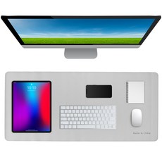 코멧 와이드 논슬립 대형 데스크 패드 마우스 장패드 키보드 매트 800 x 400 mm, 그레이 문구/오피스/사무용품 전문관 반품 최저가 5,820원
