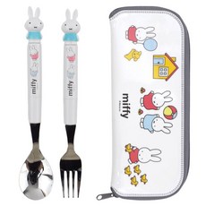 키친유 미피 마스코트스푼포크 케이스 세트, 혼합색상, 1세트, 스푼 + 포크 + 케이스 출산/유아동/이유용품/유아식기 반품 최저가 4,950원