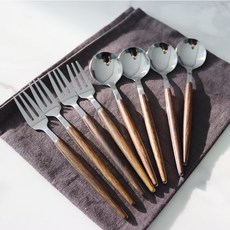 좋은예감 아르센 커트러리 세트 실버A, 1세트, 티스푼 4p + 티포크 4p 주방용품/주전자/커피/티용품 반품 최저가 18,640원