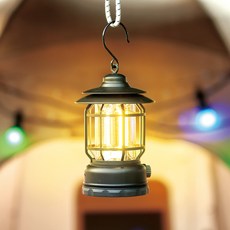 코멧 걸어서 사용하는 충전식 LED 감성 캠핑 랜턴, 블랙, 1개 스포츠/레저/캠핑전문관 반품 최저가 6,150원