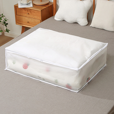 메이크마인 가정용 방진 방수 PVC 이불 수납 파우치 리빙 정리함, 화이트, 80 x 60 x 25 cm, 1개 홈인테리어/수납/정리 반품 최저가 10,200원