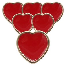 동대문단추왕 하트에폭 단추 20mm, 레드G, 6개 홈인테리어/수예/수선 반품 최저가 3,810원