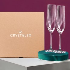 크리스탈렉스 워터폴 플리츠 샴페인 와인잔 2p 선물세트, 190ml, 1세트 주방용품/홈바 반품 최저가 28,900원