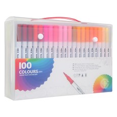 다다 듀얼팁 수용성 수채화칼라 브러쉬 캘리그라피 펜 100색 세트, 혼합색상, 1세트 문구/오피스/미술/화방용품 반품 최저가 19,270원