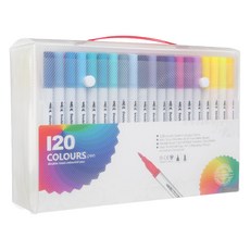 다다 듀얼팁 수용성 수채화칼라 브러쉬 캘리그라피 펜 120색 세트, 혼합색상, 1세트 문구/오피스/미술/화방용품 반품 최저가 24,670원