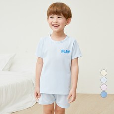 롤리트리 아동 폴리 메쉬 스판 솔리드 포인트 반팔 실내복 상하세트 출산/유아동/유아동패션 반품 최저가 5,470원