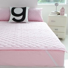 바숨 순면누빔 침대패드, 핑크 홈인테리어/침구 반품 최저가 21,200원