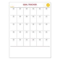 두문 골트래커 목표달성 챌린지 캘린더 화이트보드 체크리스트 30일, 시트지 완구/취미/학습완구/교구 반품 최저가 10,250원