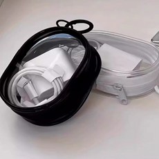 수티풀 투명 PVC 충전기 케이스 파우치 2종 세트, 블랙, 화이트, 1세트 생활용품/수납/정리 반품 최저가 6,740원