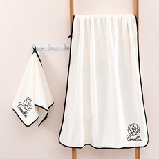 원이네 장미꽃 다색 세수타월 80g 극세사 + 바스타월 300g 극세사 세트, 화이트, 1세트 홈인테리어/바스타월 반품 최저가 6,530원