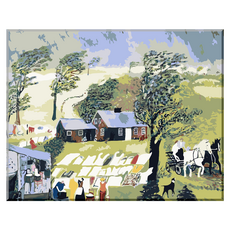 모모픽스페인팅 DIY명화그리기 40 x 50 cm, 그랜드마 모지스 빨래걷기(그리기), 흰색(프레임), 1개 문구/오피스/미술/화방용품 반품 최저가 12,500원