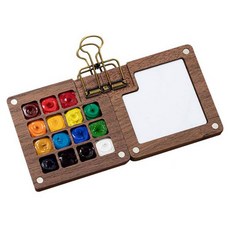 메이크마인 미니 수채화 물감 호두 나무 케이스 아크릴 케이스 우드, 1개, 15칸 문구/오피스/학용품/수업준비 반품 최저가 5,690원