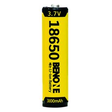 BENONE 18650 보호회로 리튬이온 배터리 충전식 건전지 3000mAh, 1개입, 1개 홈인테리어/건전지/멀티탭 반품 최저가 3,420원