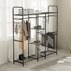 가구느낌 메리 드레스룸 철제 스탠드 시스템 행거 1500, 블랙 생활용품/수납/정리 반품 최저가 41,440원