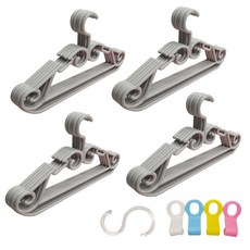 버드시아 연결옷걸이 20p + 연결고리 16p 랜덤발송 + S자고리 4p 랜덤발송 세트, 연그레이, 20개 undefined/undefined 반품 최저가 4,770원