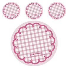 비비드하우스 원형 격자 코스터, 핑크, 4개 주방용품/덮개/받침 반품 최저가 5,450원