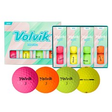 볼빅 모스트라 골프공 2피스, 핑크 + 그린 + 옐로우 + 오렌지, 1개, 12개입 스포츠/레저/골프 반품 최저가 18,800원