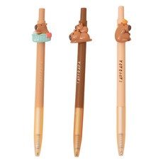 아트조이 카피바라 클릭 젤 잉크펜 3종 세트 0.5mm, 1세트, 샤워 + 두마리 + 귤 문구/오피스/학용품/수업준비 반품 최저가 6,510원