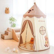 키키쿼카 하우스 어드벤처 유아 텐트, 브라운, 1개 완구_취미/실내대형완구 반품 최저가 49,970원