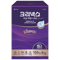 크리넥스 보습 에센스 로션 천연펄프 미용티슈 3겹, 150매, 6개 생활용품/화장지/물티슈 반품 최저가 15,400원