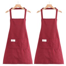 타미나요 미술용 면 홀터넥 스트라이프 앞치마 2p, 레드 문구/오피스/미술/화방용품 반품 최저가 7,170원