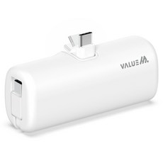 밸류엠 D4 2IN1 접이식 C타입 도킹 보조배터리 5000mAh + C타입 케이블 세트, 화이트, VM-B2DA5GPQ3LCPC 가전디지털/1인방송 전문관 반품 최저가 5,270원