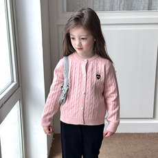 미소파파 여아용 모어하트 꽈배기 가디건 출산/유아동/유아동패션 반품 최저가 12,220원