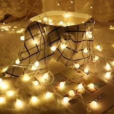 LED 감성 앵두전구 줄조명 건전지형 80구 10m, 웜화이트 홈인테리어/조명/스탠드 반품 최저가 11,770원