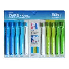 바른생활에이치앤비 좋은칫솔K 초극세모 세트, 10개입, 1세트 생활용품/칫솔 반품 최저가 3,810원