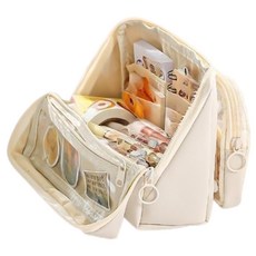 엘로템즈 대용량 필통 파우치 23.5 x 15 x 13 cm, 아이보리, 1개 문구/오피스/학용품/수업준비 반품 최저가 6,330원