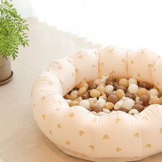 유아용 곰돌이 다용도 플레이매트 볼풀장, 베이지, 1개 완구/취미/실내대형완구 반품 최저가 26,870원