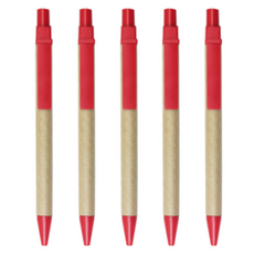 꼬까 크라프트 스틱 스냅 볼펜 1.0mm, 레드, 5개 문구/오피스/학용품/수업준비 반품 최저가 6,490원