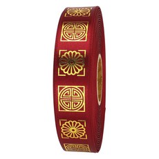 사각금박 전통리본 25mm, 자주 + 금박, 1개, 9m 문구/오피스/데코/포장용품 반품 최저가 6,230원