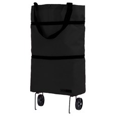 반비노 접이식 장바구니 쇼핑 카트, 블랙, 1개 생활용품/생활잡화 반품 최저가 7,090원