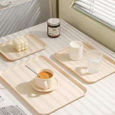 로그로 카페 사각 쟁반 트레이 3종 세트, 아이보리, 1개 주방용품/쟁반/베드트레이 반품 최저가 6,050원