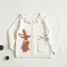 이유몽 여아용 피타니 프릴 니트 토끼 가디건 출산/유아동/유아동패션 반품 최저가 8,290원