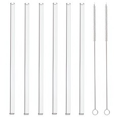 엘로템즈 스탠리 호환 트라이탄 텀블러 빨대 투명 30cm 6p + 세척솔 2p 세트, 1세트, 1개 주방용품/빨대/스트로우 반품 최저가 5,160원