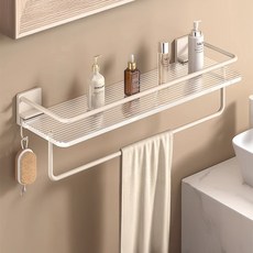 한봄누리 무타공 수건 일자선반 욕실 거치대, 아이보리, 1개 생활용품/욕실정리용품 반품 최저가 11,010원