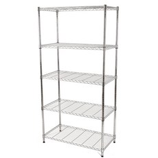 포에타 25mm 메탈랙 5단 900 x 450 x 1800 mm, 실버 홈인테리어/싱글하우스 반품 최저가 77,000원