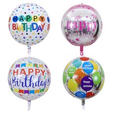 파티공구 생일 4D풍선 4종 세트, 패넌트 + 벌룬 + 스타핑크 + 사각꽃가루, 1세트 문구/오피스/파티/이벤트 반품 최저가 5,120원