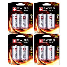 스위스밀리터리 D형 LR20 카드형 알카라인 건전지, 4개, 2개입 생활용품/생활전기용품 반품 최저가 11,110원