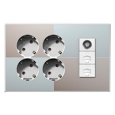 틸인스 갤러리 통합수구 콘센트 4구 + CATV 2방 + RJ45 2구 베이지민트, 1개 생활용품/생활전기용품 반품 최저가 22,640원