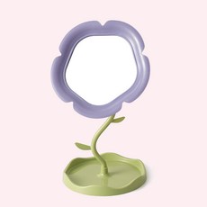 머니풀 플라워 각도조절 트레이 화장 탁상거울, Purple 홈인테리어/거울 반품 최저가 3,890원